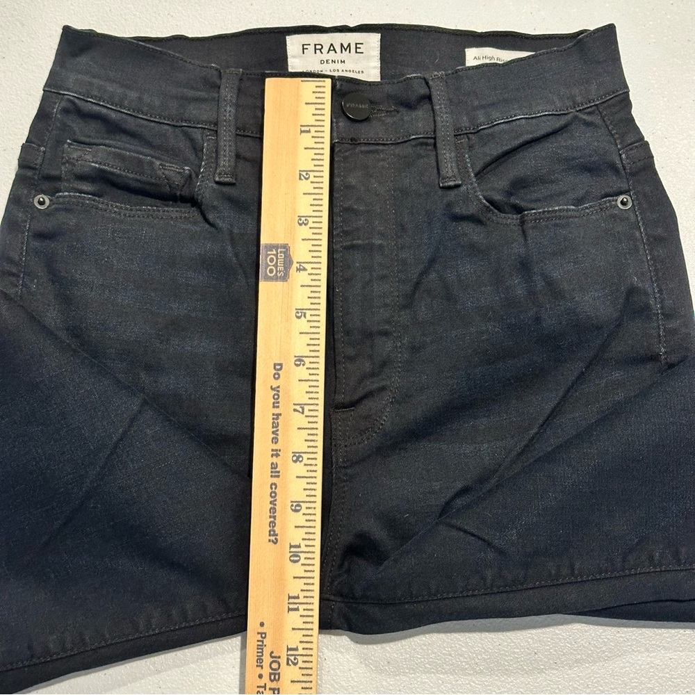 Frame Denim Ali High Rise Cigarette Byxbee Women's Black Skinny‎ Jeans Sz 27 - Picture 5 of 12